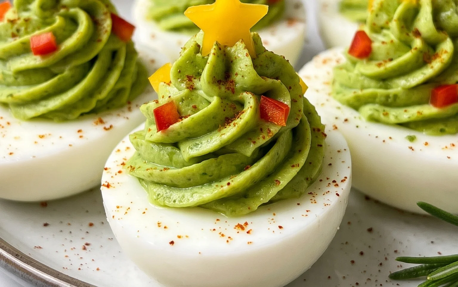 Deviled Egg Christmas Trees